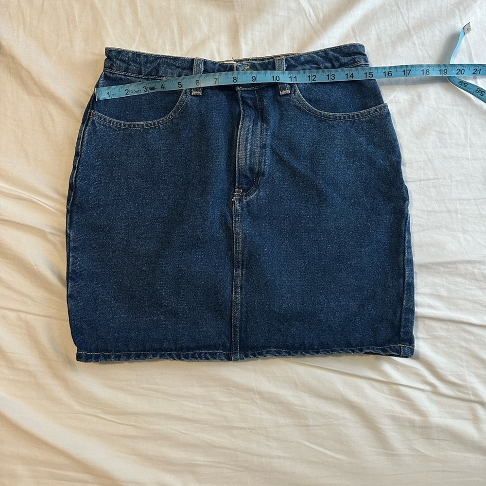 American Apparel Dark Blue Denim Pencil Skirt